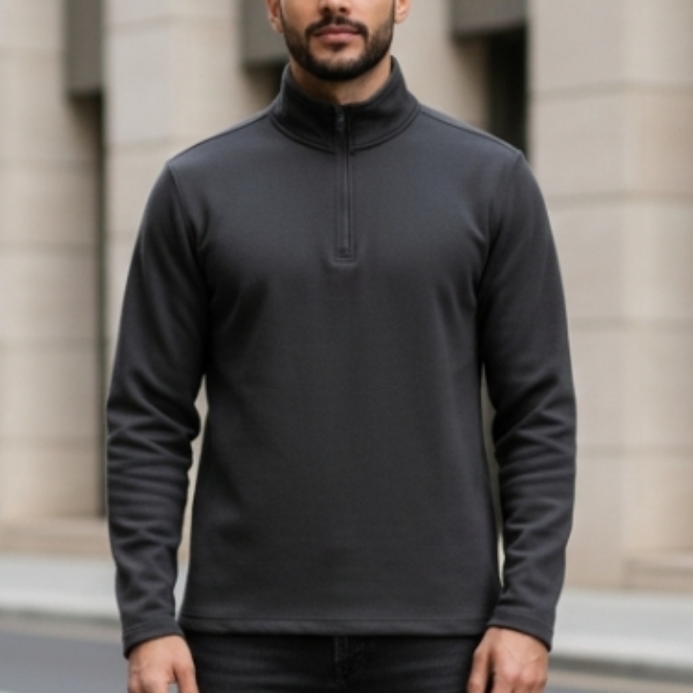 Men's 32 Degrees Heat Comfort Tech 1/4 Zip Pullover Sweater Knit Drk Green Sz XL